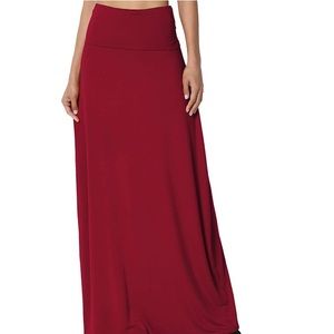 Long Maxi Red Skirt